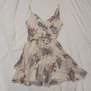Altar’d State Francesca’s Boutique Cream Floral Fit and Flare Dress Size M